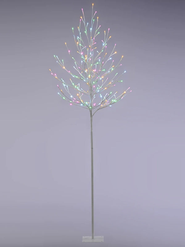 Festive Indoor or Outdoor Christmas Aurora Multi Coloured Led Twig Tree - 180cm
