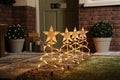 Festive Set of 4 Spiral Pathfinder Christmas Trees Lights Warm White