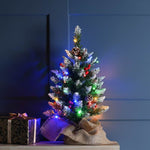 Festive Pre Lit Berry and Cone Table Christmas Tree - 60cm