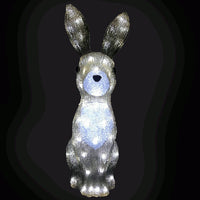 Acrylic Hare Christmas Outdoor Garden Decoration - 54cm - 80 Ice White LED's