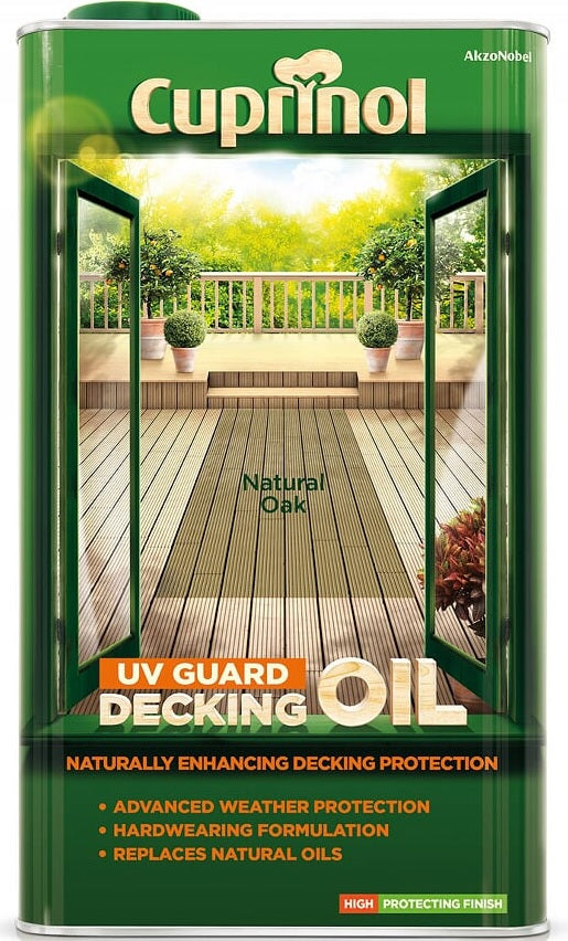 Cuprinol UV Guard Decking Oil - Water Based - 2.5 and 5 Litres - All Colours