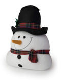 Snowman with Hat and Tartan Scarf - Winter Christmas Theme - Door Stop
