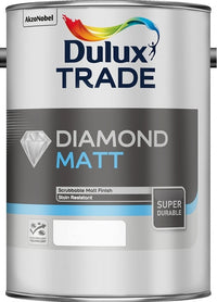 Dulux Trade Diamond Matt Pure Brilliant White / Magnolia 2.5L or 5 Litres