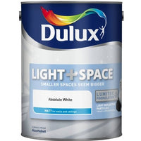 Dulux Retail Matt Light and Space Absolute White Paint 2.5 Litres / 5 Litres