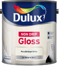 Dulux Retail Non Drip Gloss Pure Brilliant White 750ml / 1.25L / 2.5 Litres