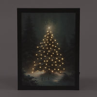 Snowtime Fibre Optic Framed Canvas Tree in Forest Battery Operated