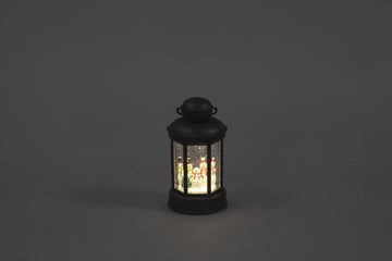Snowtime Battery Water Lantern with 3 Snowmen - 18cm High
