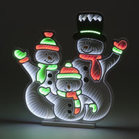 Snowtime Christmas Infinity Standing Snowman Family with Metal Base - 65cm