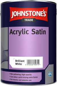 Johnstones Trade Acrylic Satin Paint - Brilliant White