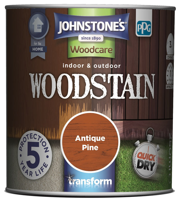 Johnstones Woodcare Indoor and Outdoor Woodstain Paint - All Sizes - All Colours