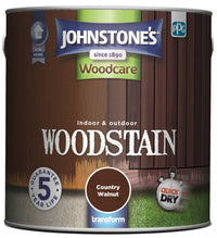 Johnstones Woodcare Indoor and Outdoor Woodstain Paint - All Sizes - All Colours