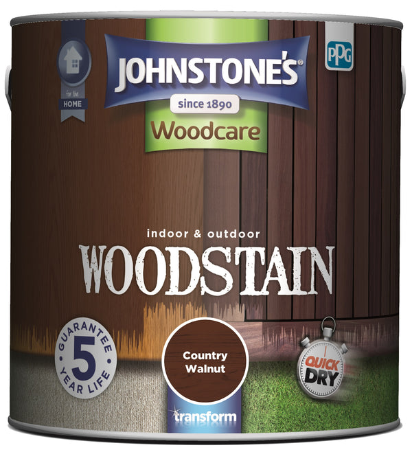 Johnstones Woodcare Indoor and Outdoor Woodstain Paint - All Sizes - All Colours