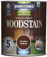 Johnstones Woodcare Indoor and Outdoor Woodstain Paint - All Sizes - All Colours