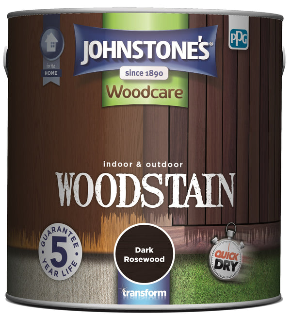 Johnstones Woodcare Indoor and Outdoor Woodstain Paint - All Sizes - All Colours