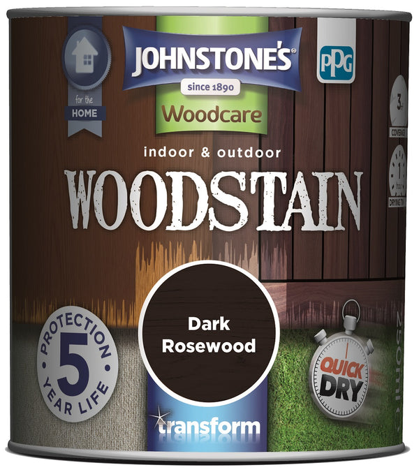 Johnstones Woodcare Indoor and Outdoor Woodstain Paint - All Sizes - All Colours
