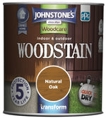 Johnstones Woodcare Indoor and Outdoor Woodstain Paint - All Sizes - All Colours