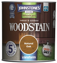 Johnstones Woodcare Indoor and Outdoor Woodstain Paint - All Sizes - All Colours