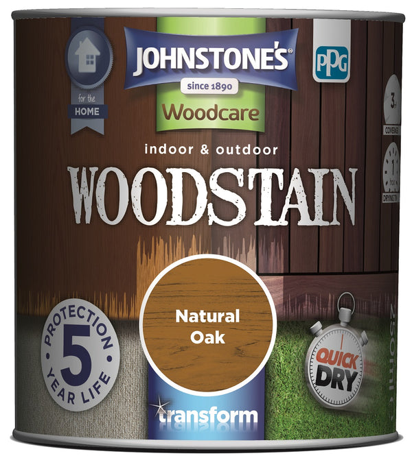 Johnstones Woodcare Indoor and Outdoor Woodstain Paint - All Sizes - All Colours
