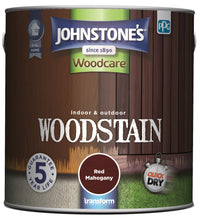 Johnstones Woodcare Indoor and Outdoor Woodstain Paint - All Sizes - All Colours