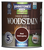 Johnstones Woodcare Indoor and Outdoor Woodstain Paint - All Sizes - All Colours