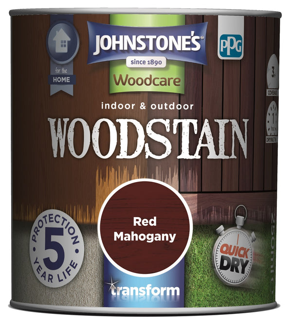 Johnstones Woodcare Indoor and Outdoor Woodstain Paint - All Sizes - All Colours