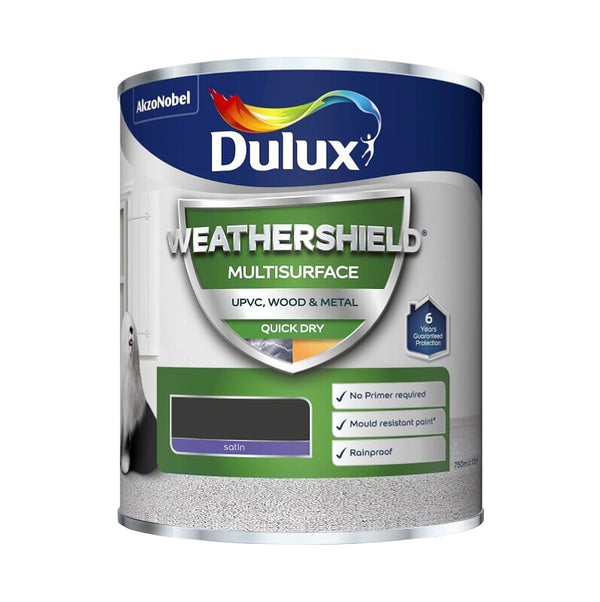 Dulux Weathershield Multi-Surface Quick Dry Satin Paint - All Colours / Sizes