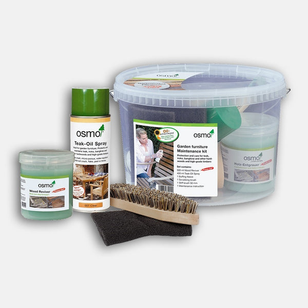 Osmo Garden Furniture Maintenance Kit - All in One - For Hardwood Furniture