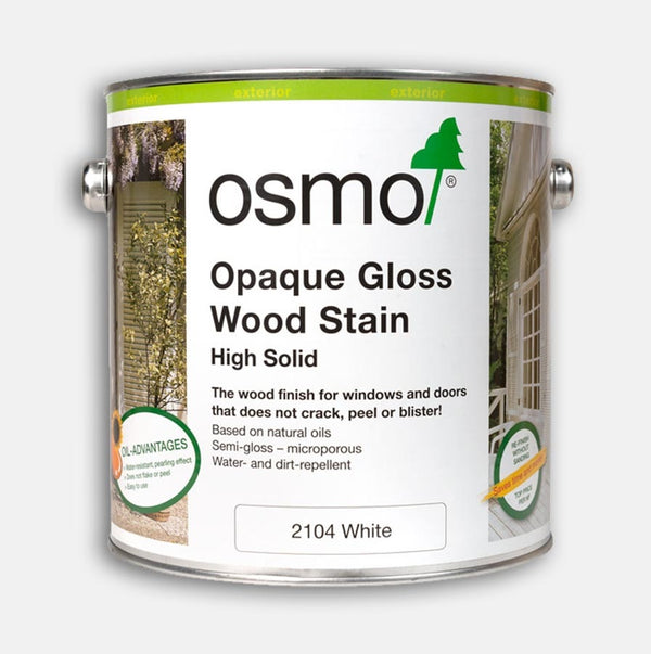 Osmo Opaque Gloss Wood Stain - White - All Sizes
