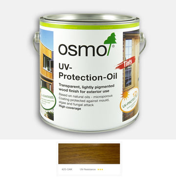 Osmo UV Protection Oil Tints - Oak Satin - With Film Protection - 2.5 Litre