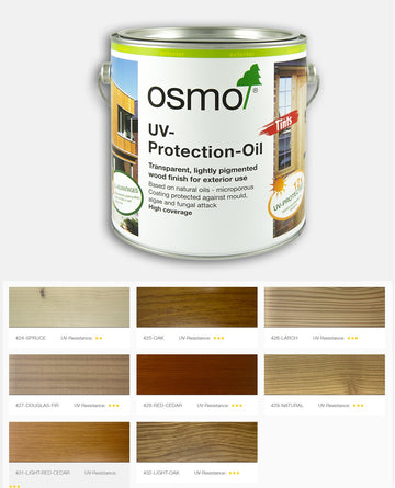 Osmo UV Protection Oil Tints - Oak Satin - With Film Protection - 2.5 Litre