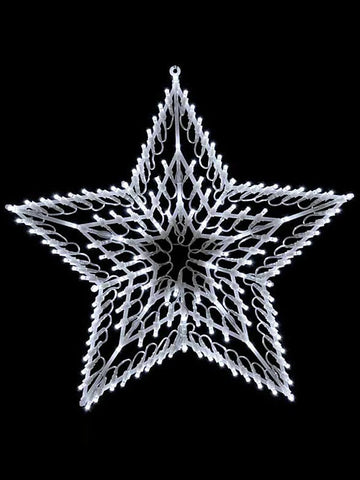Festive 100 White Led Window Light Star Christmas Decoration - 50cm