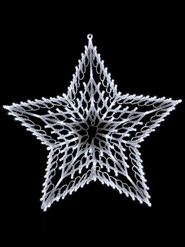Festive 100 White Led Window Light Star Christmas Decoration - 50cm