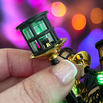 50 Multi Colour Traditional Victorian Lanterns Christmas Lights Battery Operated