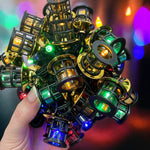 50 Multi Colour Traditional Victorian Lanterns Christmas Lights Battery Operated