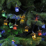 50 Multi Colour Traditional Victorian Lanterns Christmas Lights Battery Operated