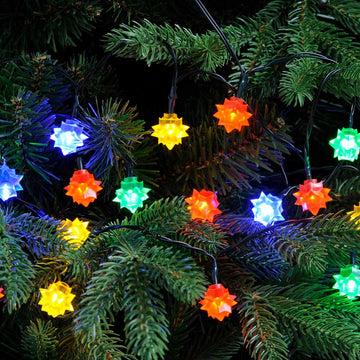 50 Multi Colour Diamond Christmas String Lights Indoor/Outdoor Battery Operated