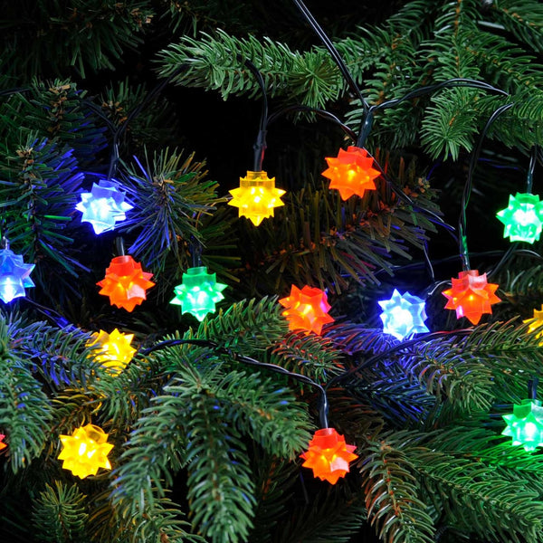 50 Multi Colour Diamond Christmas String Lights Indoor/Outdoor Battery Operated