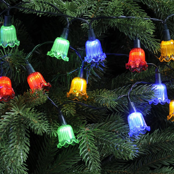 50 Multi Colour Petal Christmas String Lights Indoor / Outdoor Battery Operated