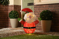 Festive Collapsible Christmas Santa with Battery Operated Lights - 68cm