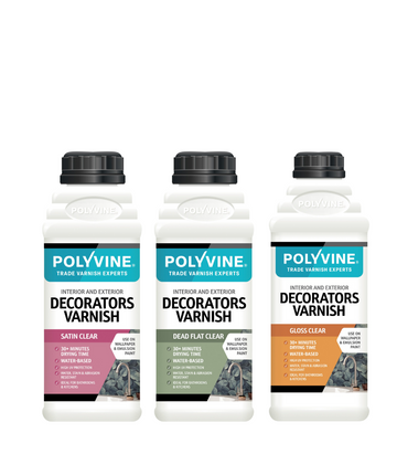 Polyvine Decorators Varnish Available in Gloss, Satin, Dead Flat