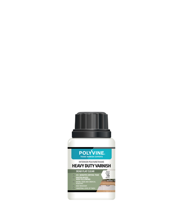 Polyvine Heavy Duty Interior Wood Varnish - Dead Flat - All Sizes