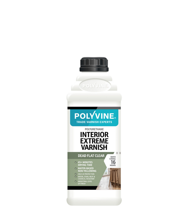 Polyvine Interior Extreme Varnish - Dead Flat or Satin Finish