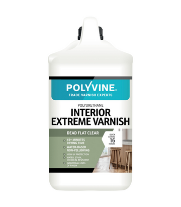 Polyvine Interior Extreme Varnish - Dead Flat or Satin Finish