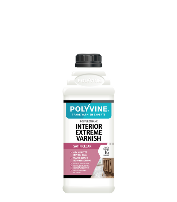Polyvine Interior Extreme Varnish - Dead Flat or Satin Finish