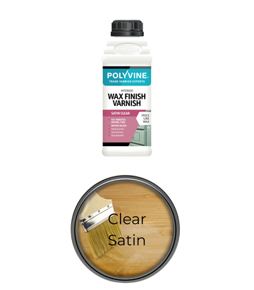 Polyvine Wax Finish Varnish - Dead Flat And Satin Finishes - All Colours & Sizes