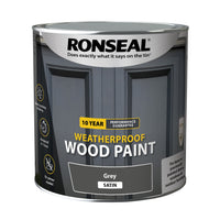 Ronseal 10 Year Weatherproof Wood Paint - All Colours Finishes and Sizes