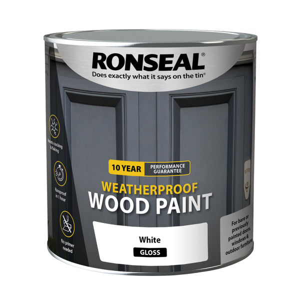 Ronseal 10 Year Weatherproof Wood Paint - All Colours Finishes and Sizes