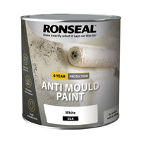 Ronseal 6 Year Anti Mould Paint - White - Matt or Silk - All Sizes