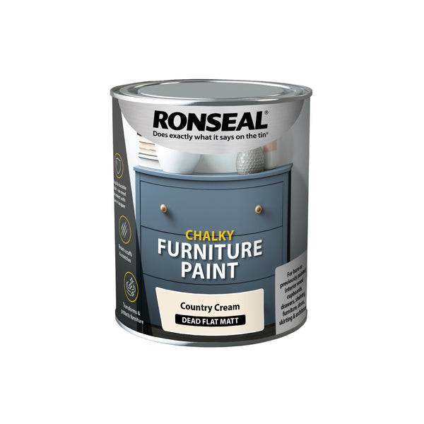 Ronseal Chalky Furniture Paint  750ml Chic Shabby Vintage Paints