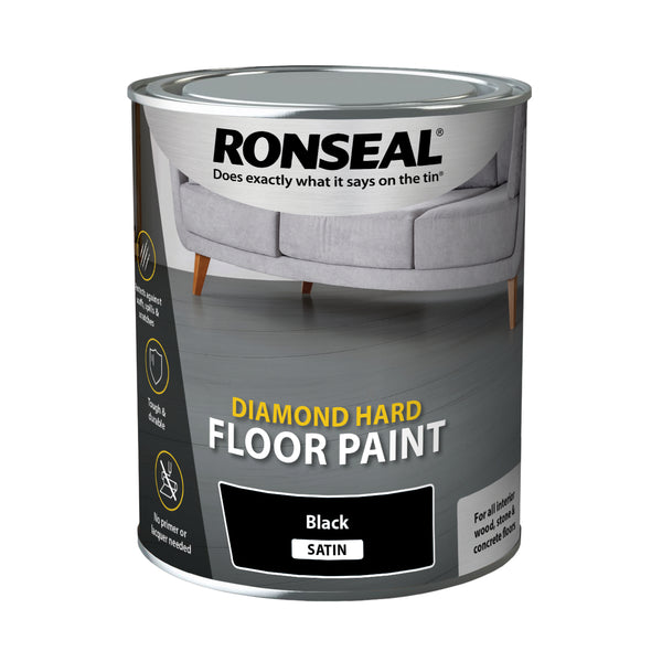 Ronseal Diamond Hard Floor Paint - Satin - All Colours and Sizes
